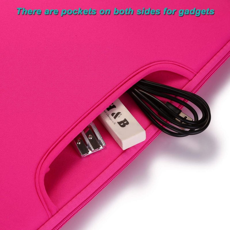 Image Protective Case for A4 Tracing LED Light Pad, Carrying Bag Travel Storage Case Pouch Cover with Pockets, for Laptop, Notebook, Most Tracing Light Table Pink - Image 5